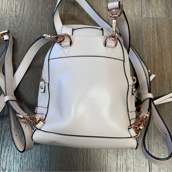 MICHAEL KORS Rhea Mini Leather Backpack Studded Soft Pink/Rose Gold - Picture 5 of 9